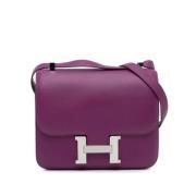 Hermès Vintage Pre-owned Laeder crossbodyvskor Purple, Dam