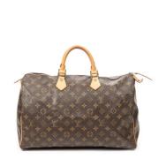 Louis Vuitton Vintage Pre-owned Belagd canvas handvskor Brown, Dam