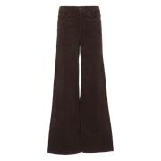 Mother Bruna Corduroy Jeans med Bältesöglor Brown, Dam