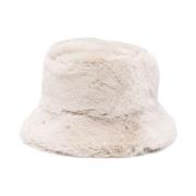 Stand Studio Faux-Fur Bred Brätte Hatt Gray, Dam