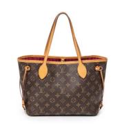 Louis Vuitton Vintage Pre-owned Belagd canvas axelremsvskor Brown, Dam