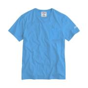 MC2 Saint Barth Herr Linne T-shirt Olika Enfärgade Färger Blue, Herr