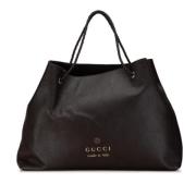 Gucci Vintage Pre-owned Laeder totevskor Brown, Dam