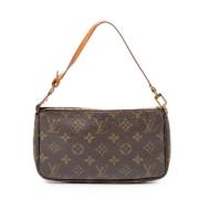 Louis Vuitton Vintage Pre-owned Canvas handvskor Brown, Dam