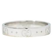 Gucci Vintage Pre-owned Vitt guld ringar Gray, Dam