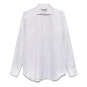 Canali Italiensk bomullsskjorta Designers kod Gd03314 White, Herr