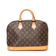 Louis Vuitton Vintage Pre-owned Belagd canvas handvskor Brown, Dam