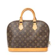 Louis Vuitton Vintage Pre-owned Belagd canvas handvskor Brown, Dam