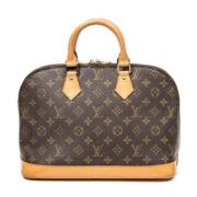 Louis Vuitton Vintage Pre-owned Belagd canvas handvskor Brown, Dam