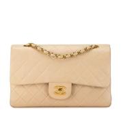 Chanel Vintage Pre-owned Laeder axelremsvskor Beige, Dam