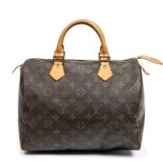 Louis Vuitton Vintage Pre-owned Belagd canvas handvskor Brown, Dam