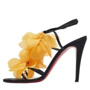 Christian Louboutin Pre-owned Pre-owned Satin sandaler Black, Dam