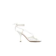 Bottega Veneta Lagoon Nappa Dot Sandaler White, Dam