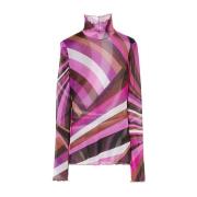 Emilio Pucci Grafiskt Tryck Fuchsia T-shirt Multicolor, Dam