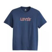 Levi's Avslappnad passform vadderad T-shirt för män Blue, Herr