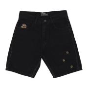 Propaganda Baseball Denim Shorts Svart Black, Herr