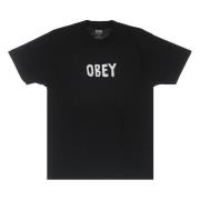 Obey Klassisk Svart Herr T-shirt Kortärmad Black, Herr