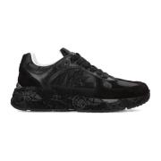 Premiata Svarta Mocka Läder Sneakers Black, Dam