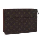 Louis Vuitton Vintage Pre-owned Canvas kuvertvskor Brown, Dam