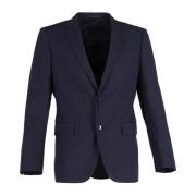 Hugo Boss Navy Blue Wool Single-Breasted Blazer Blue, Herr