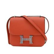 Hermès Vintage Pre-owned Laeder crossbodyvskor Red, Dam