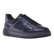 Baldinini Trainers in black leather and tumbled leather Blue, Herr