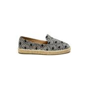 Peninsula Svarta platta espadriller skor Multicolor, Herr