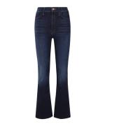 Mother Stiliga Flood Fray Jeans Blue, Dam