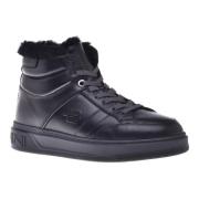 Baldinini Trainers in black leather and tumbled leather Black, Herr