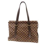 Louis Vuitton Vintage Pre-owned Tyg louis-vuitton-vskor Brown, Dam