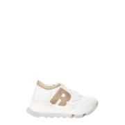 Rucoline Vita lädersneakers med mockainsatser White, Dam