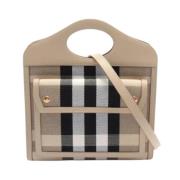 Burberry Vintage Pre-owned Canvas handvskor Beige, Dam