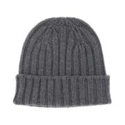 Aspesi Hög Lapel Beanie Hat Gray, Dam