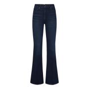 Frame Blå High-Rise Flare Jeans Blue, Dam