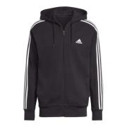 Adidas 3-Stripes Full-Zip Huva Black, Herr