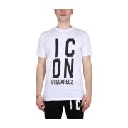 Dsquared2 Logo Print T-shirt White, Herr