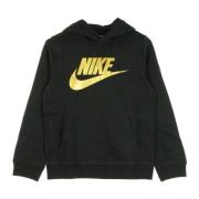 Nike Pojkars Club Fleece Hoodie Svart/Guld Black, Herr