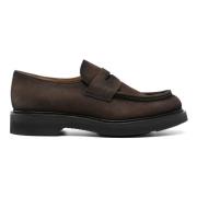 Church's Brun Platta Moccasin Gummisula Skor Brown, Herr