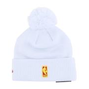 New Era NBA City Night Pom Pom Beanie White, Herr