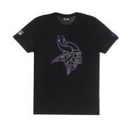 New Era Vikings Logo Tee Svart Kortärmad Black, Herr