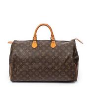 Louis Vuitton Vintage Pre-owned Belagd canvas handvskor Brown, Dam