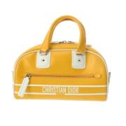 Dior Vintage Pre-owned Laeder handvskor Yellow, Dam