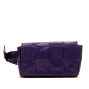 Bottega Veneta Vintage Pre-owned Laeder axelremsvskor Purple, Dam