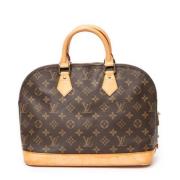 Louis Vuitton Vintage Pre-owned Belagd canvas handvskor Brown, Dam