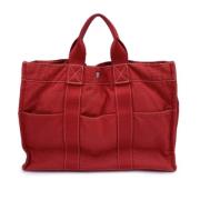 Hermès Vintage Pre-owned Bomull totevskor Red, Dam