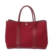 Hermès Vintage Pre-owned Canvas handvskor Red, Dam