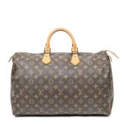 Louis Vuitton Vintage Pre-owned Belagd canvas handvskor Brown, Dam