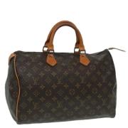 Louis Vuitton Vintage Pre-owned Canvas handvskor Brown, Dam