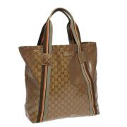 Gucci Vintage Pre-owned Canvas gucci-vskor Brown, Dam