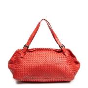 Bottega Veneta Vintage Pre-owned Laeder axelremsvskor Red, Dam